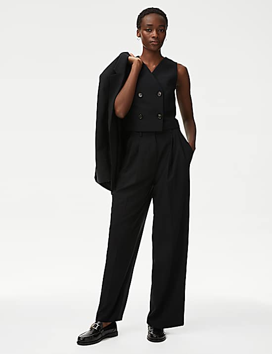 Tailored Striped Longline Waistcoat