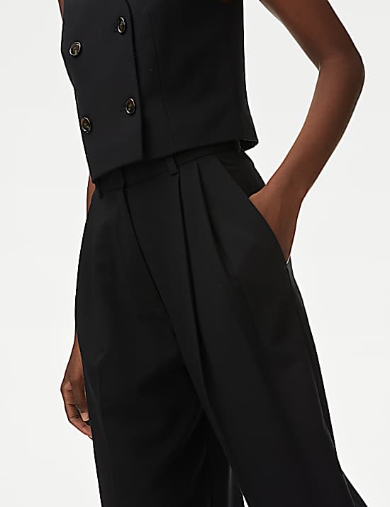 Tailored Striped Longline Waistcoat