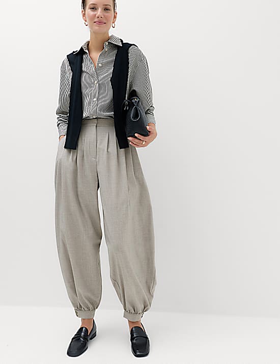 Tailored Striped Longline Waistcoat