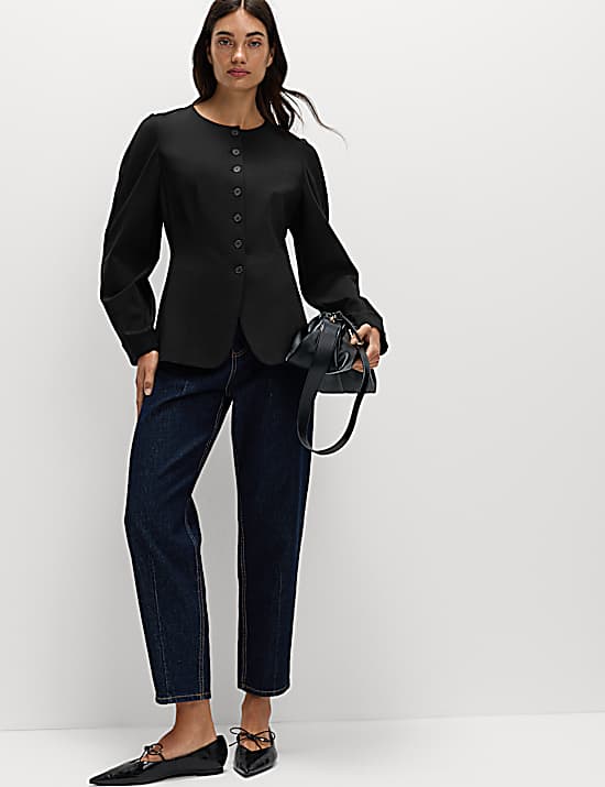 Tailored Striped Longline Waistcoat