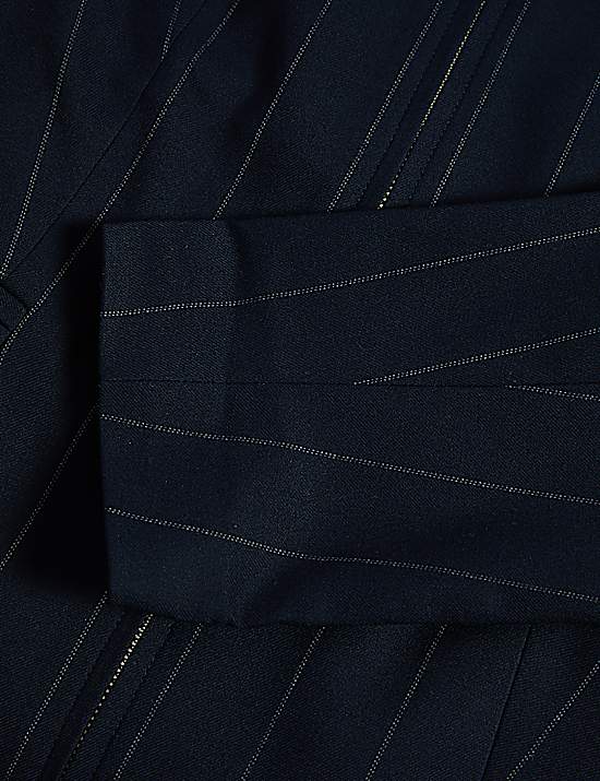Tailored Striped Longline Waistcoat