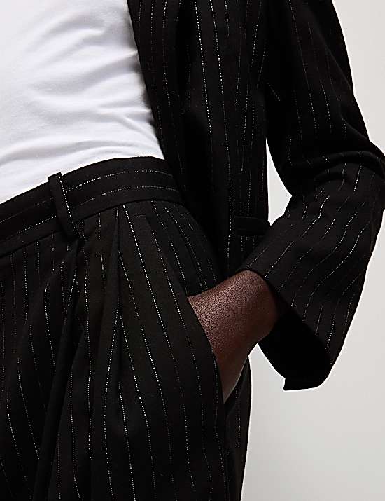 Tailored Striped Longline Waistcoat