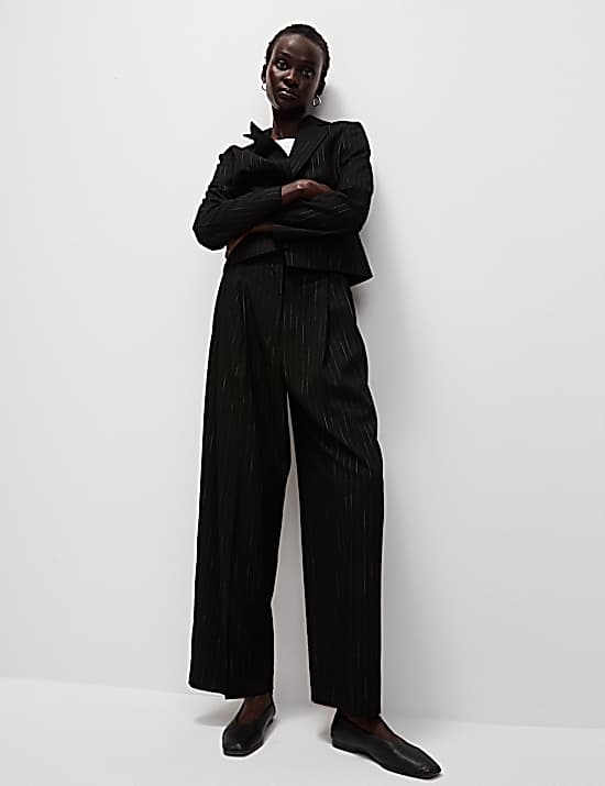Tailored Striped Longline Waistcoat