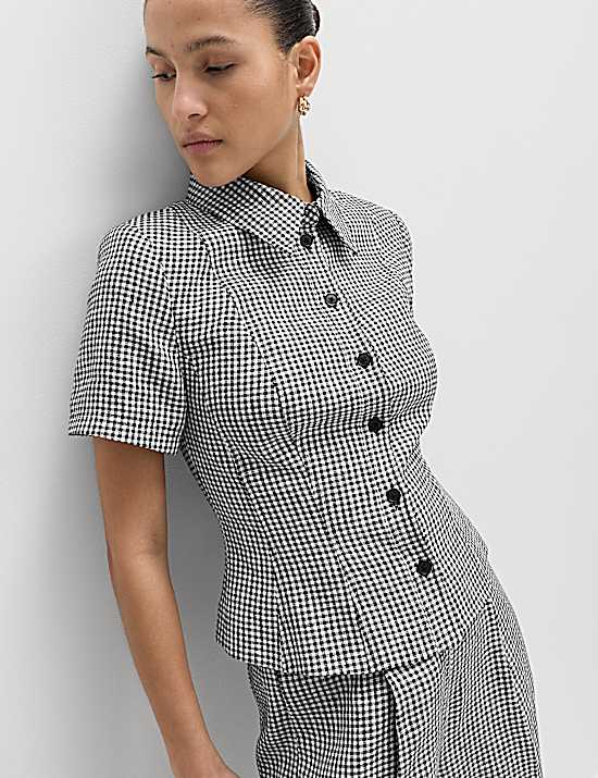 Tailored Striped Longline Waistcoat