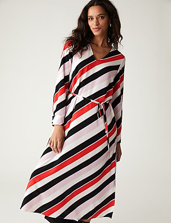 Tailored Striped Longline Waistcoat