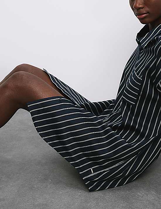 Tailored Striped Longline Waistcoat
