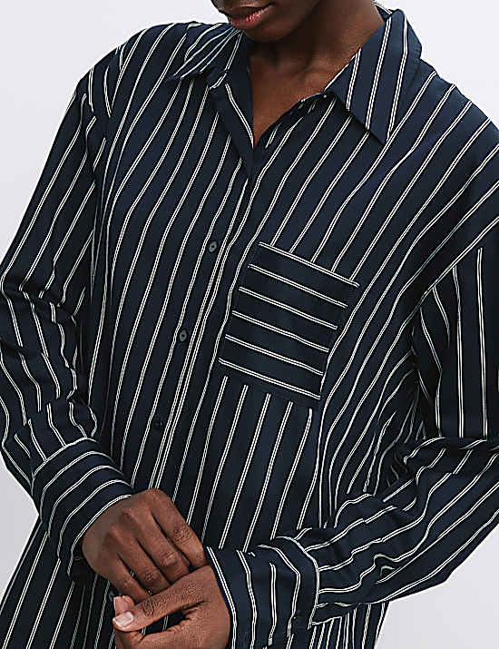 Tailored Striped Longline Waistcoat