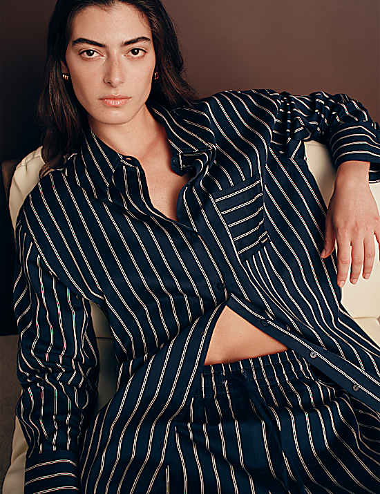 Tailored Striped Longline Waistcoat