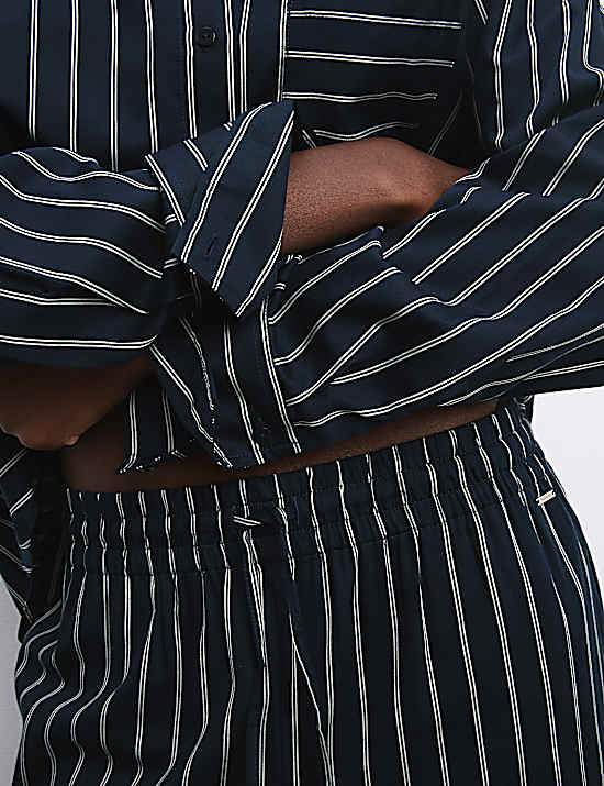 Tailored Striped Longline Waistcoat
