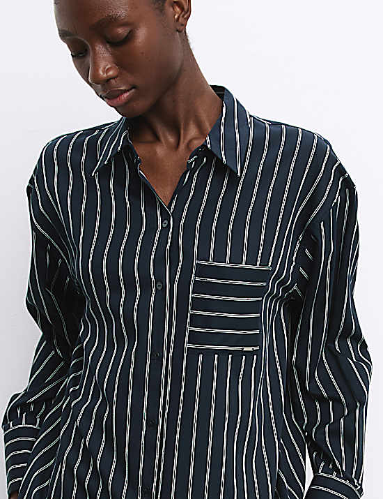 Tailored Striped Longline Waistcoat