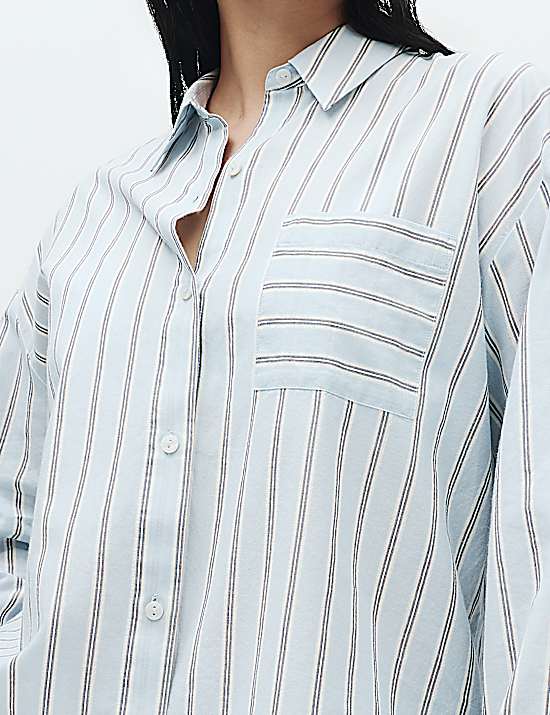 Tailored Striped Longline Waistcoat