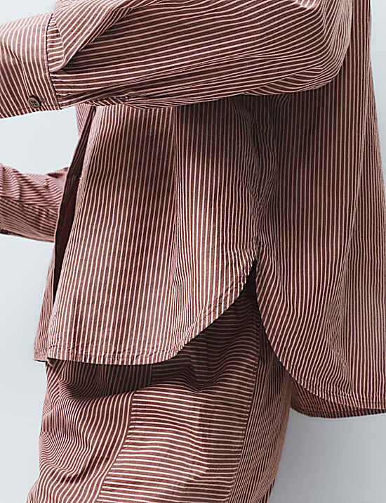 Tailored Striped Longline Waistcoat