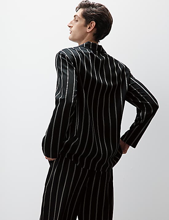 Tailored Striped Longline Waistcoat