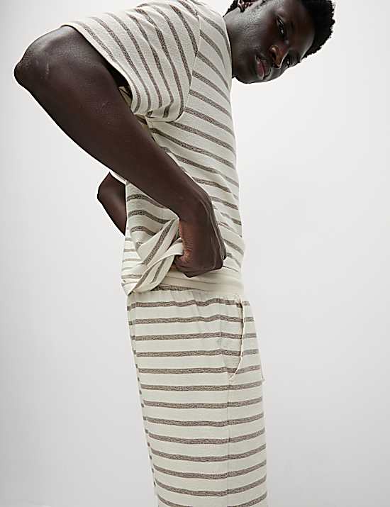 Tailored Striped Longline Waistcoat