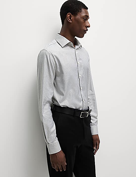 Tailored Striped Longline Waistcoat