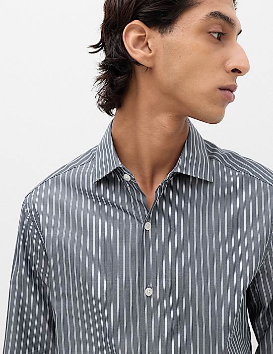 Tailored Striped Longline Waistcoat