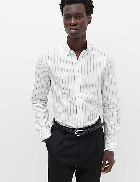 Tailored Striped Longline Waistcoat