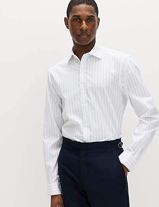Tailored Striped Longline Waistcoat