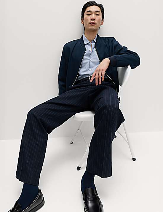Tailored Striped Longline Waistcoat