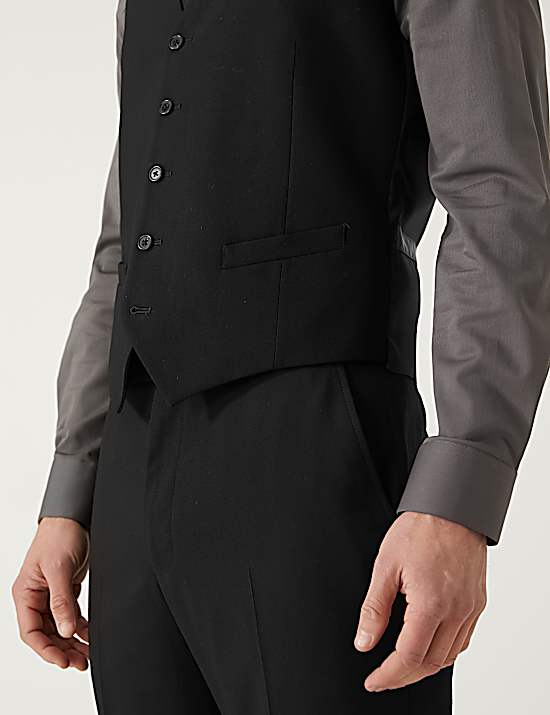 Tailored Striped Longline Waistcoat