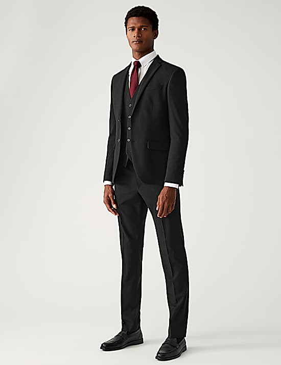 Tailored Striped Longline Waistcoat