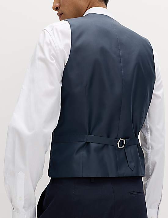 Tailored Striped Longline Waistcoat