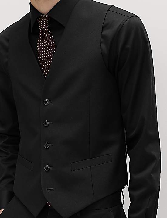 Tailored Striped Longline Waistcoat