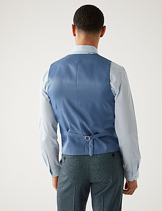 Tailored Striped Longline Waistcoat