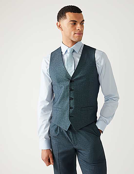 Tailored Striped Longline Waistcoat