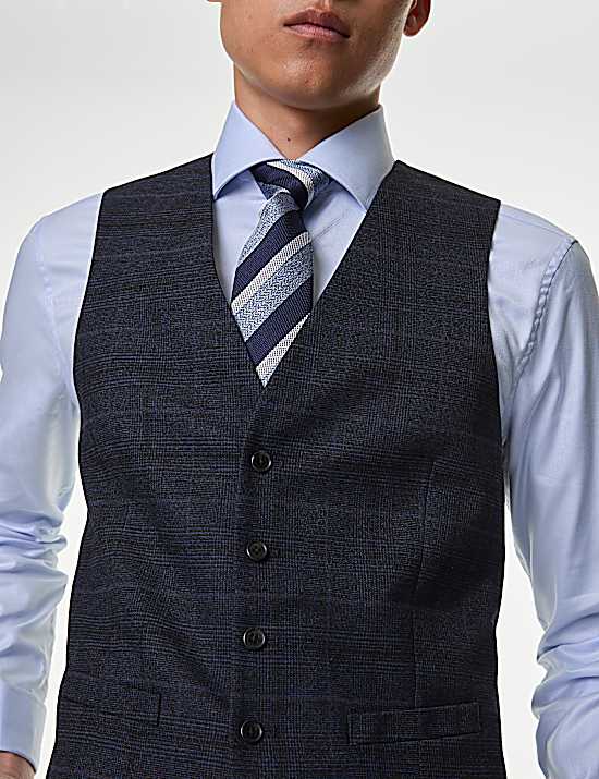Tailored Striped Longline Waistcoat