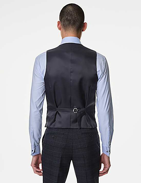 Tailored Striped Longline Waistcoat