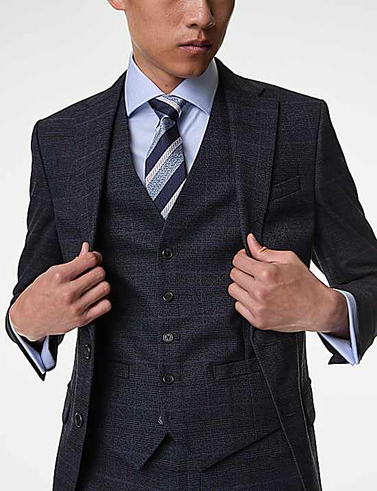 Tailored Striped Longline Waistcoat