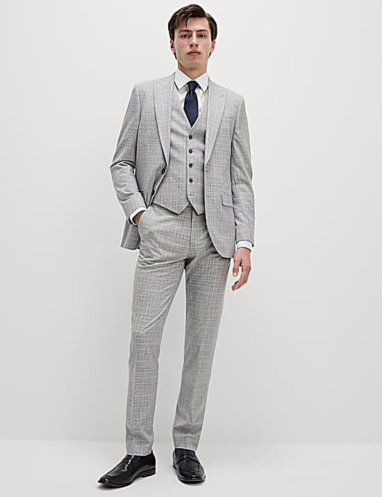 Tailored Striped Longline Waistcoat