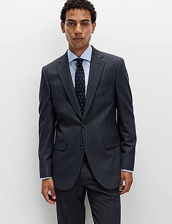 Tailored Striped Longline Waistcoat