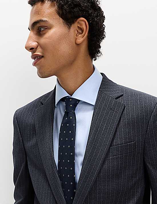 Tailored Striped Longline Waistcoat