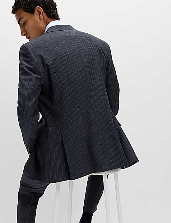 Tailored Striped Longline Waistcoat