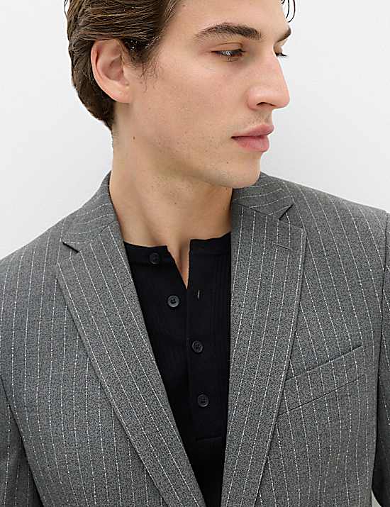 Tailored Striped Longline Waistcoat