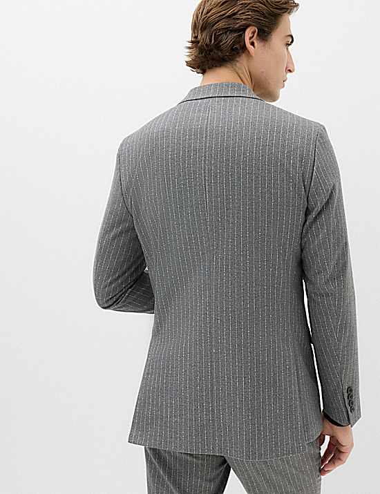 Tailored Striped Longline Waistcoat