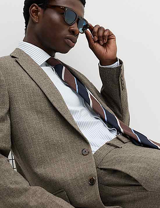 Tailored Striped Longline Waistcoat
