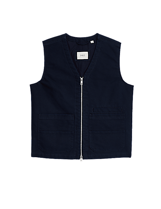 Tailored Striped Longline Waistcoat