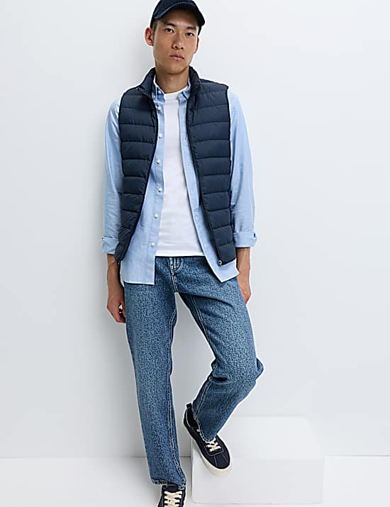 Tailored Striped Longline Waistcoat