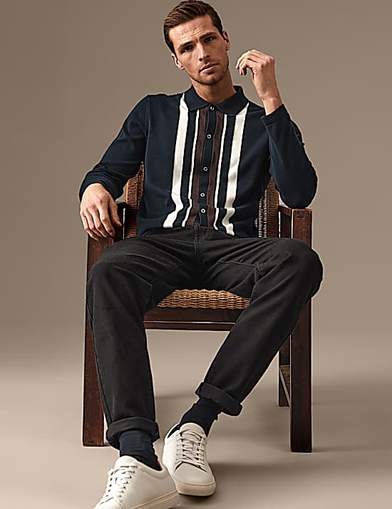Tailored Striped Longline Waistcoat