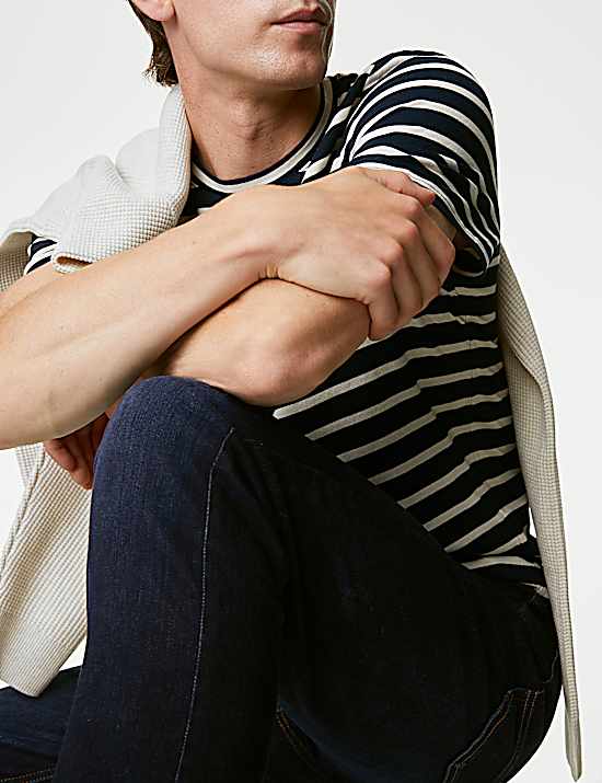 Tailored Striped Longline Waistcoat