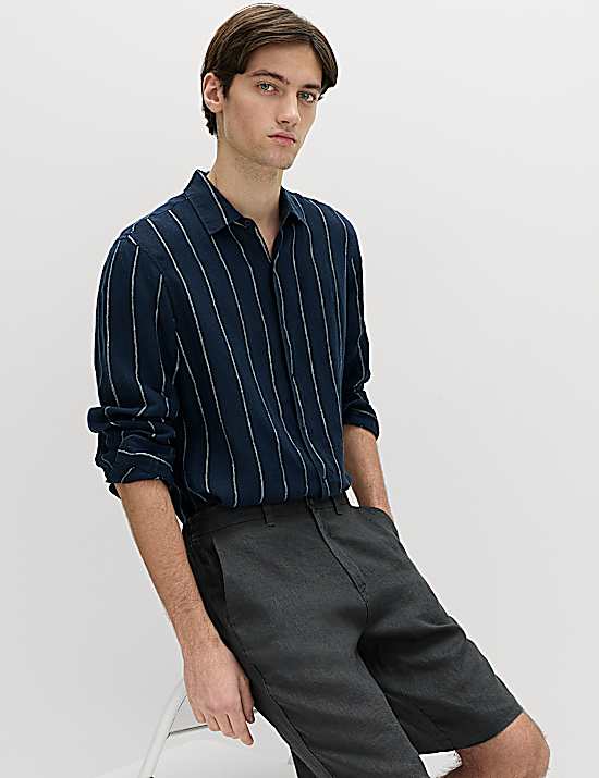 Tailored Striped Longline Waistcoat