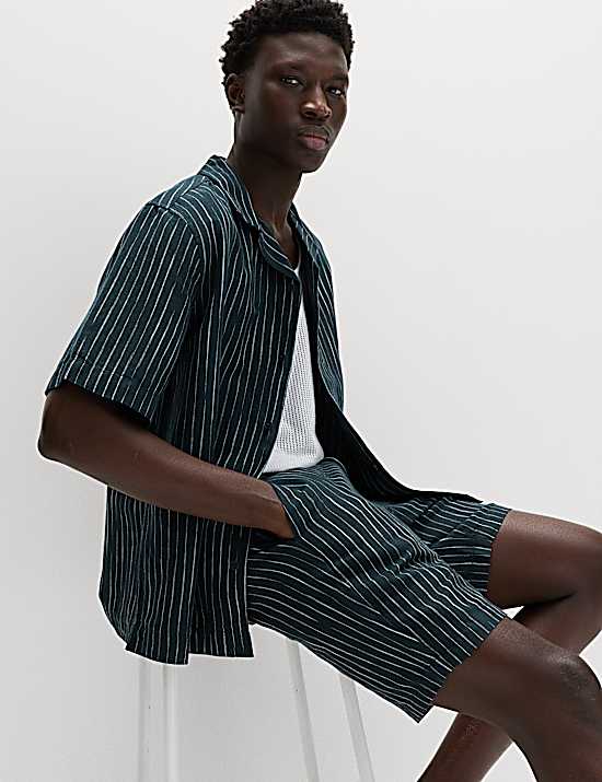 Tailored Striped Longline Waistcoat