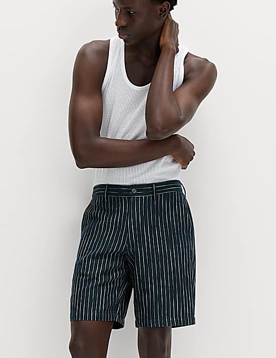 Tailored Striped Longline Waistcoat