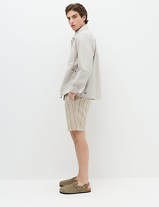 Tailored Striped Longline Waistcoat