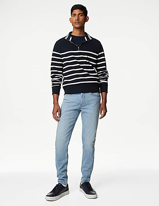 Tailored Striped Longline Waistcoat