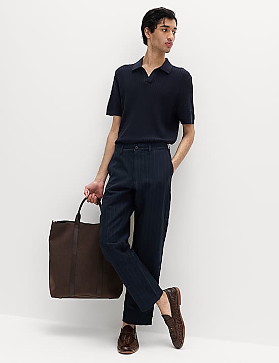 Tailored Striped Longline Waistcoat