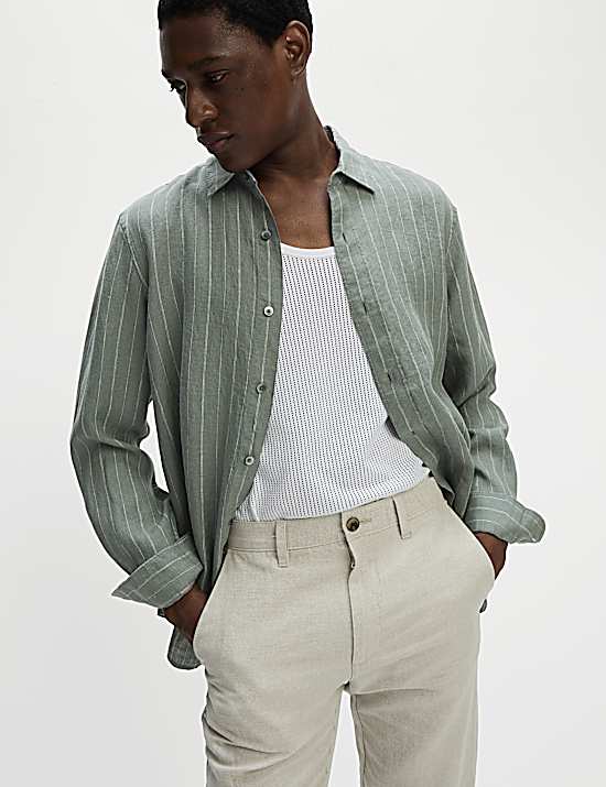 Tailored Striped Longline Waistcoat